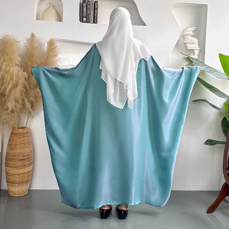 Opaline Butterfly Inner Tie Abaya - Moonlight Blue