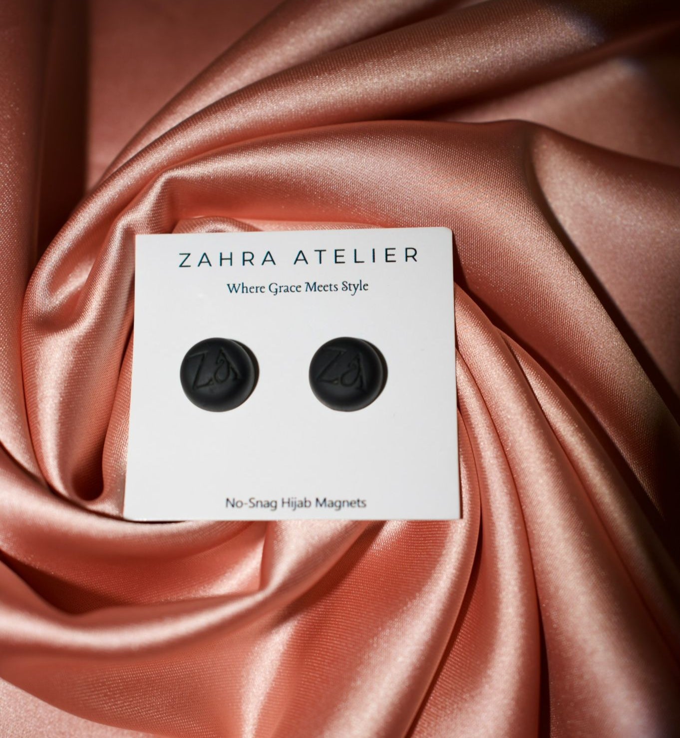 Ultra-Strong No-Snag Hijab Magnets — Matte Black