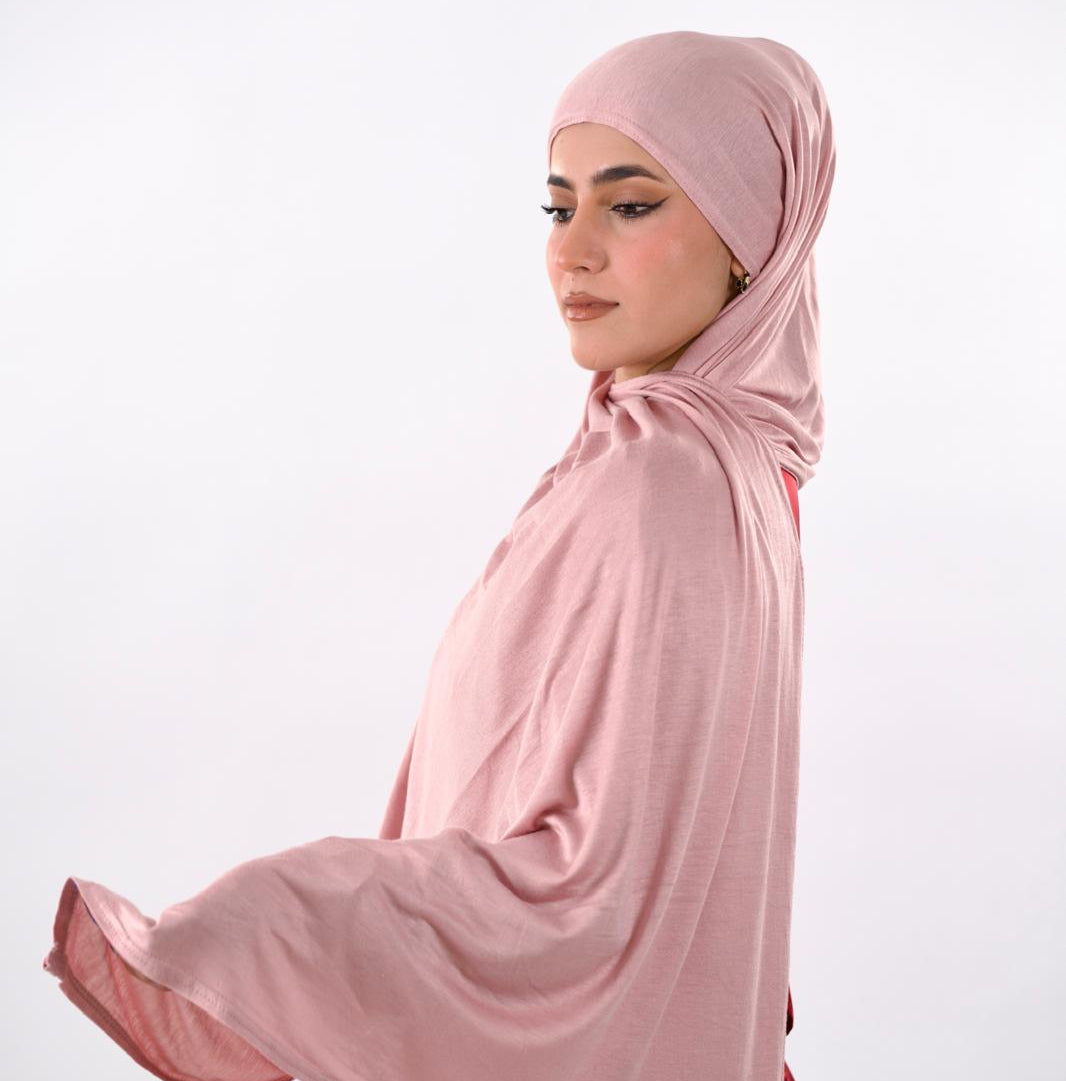 Premium Jersey Hijab — Dusty Pink