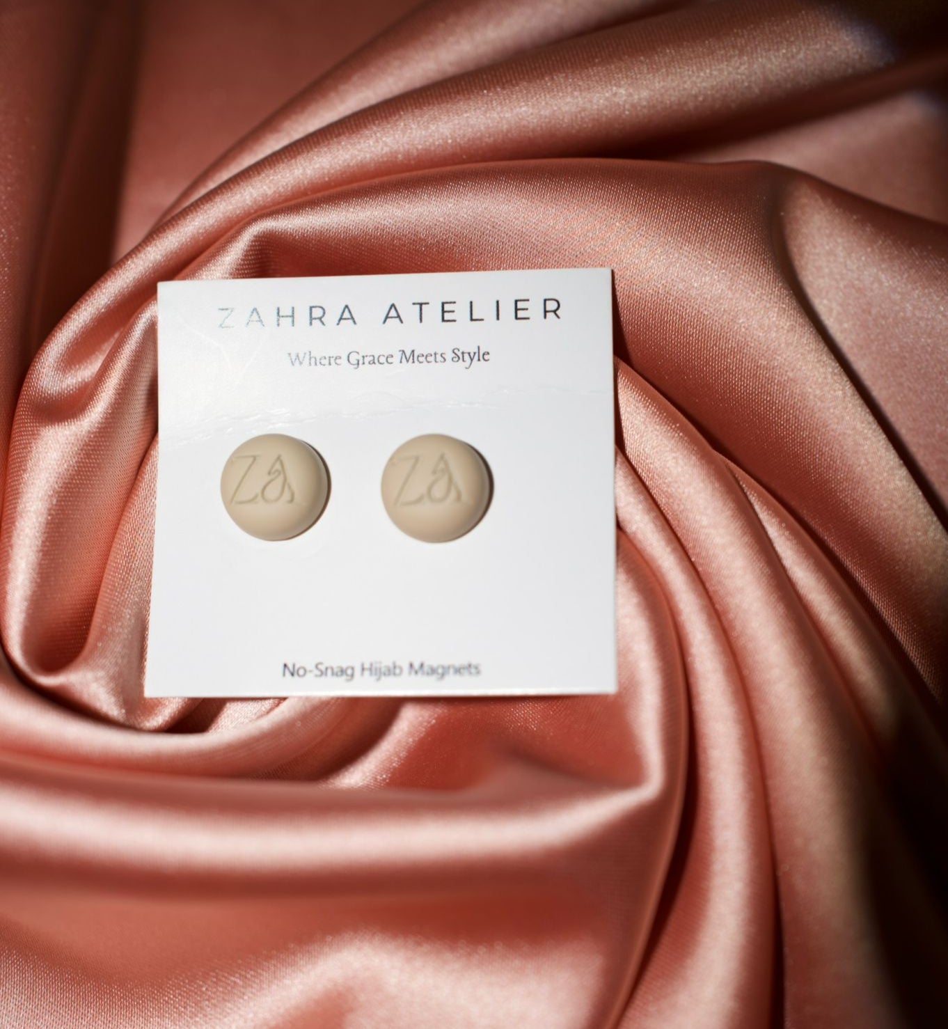 Ultra-Strong No-Snag Hijab Magnets — Matte Khaki