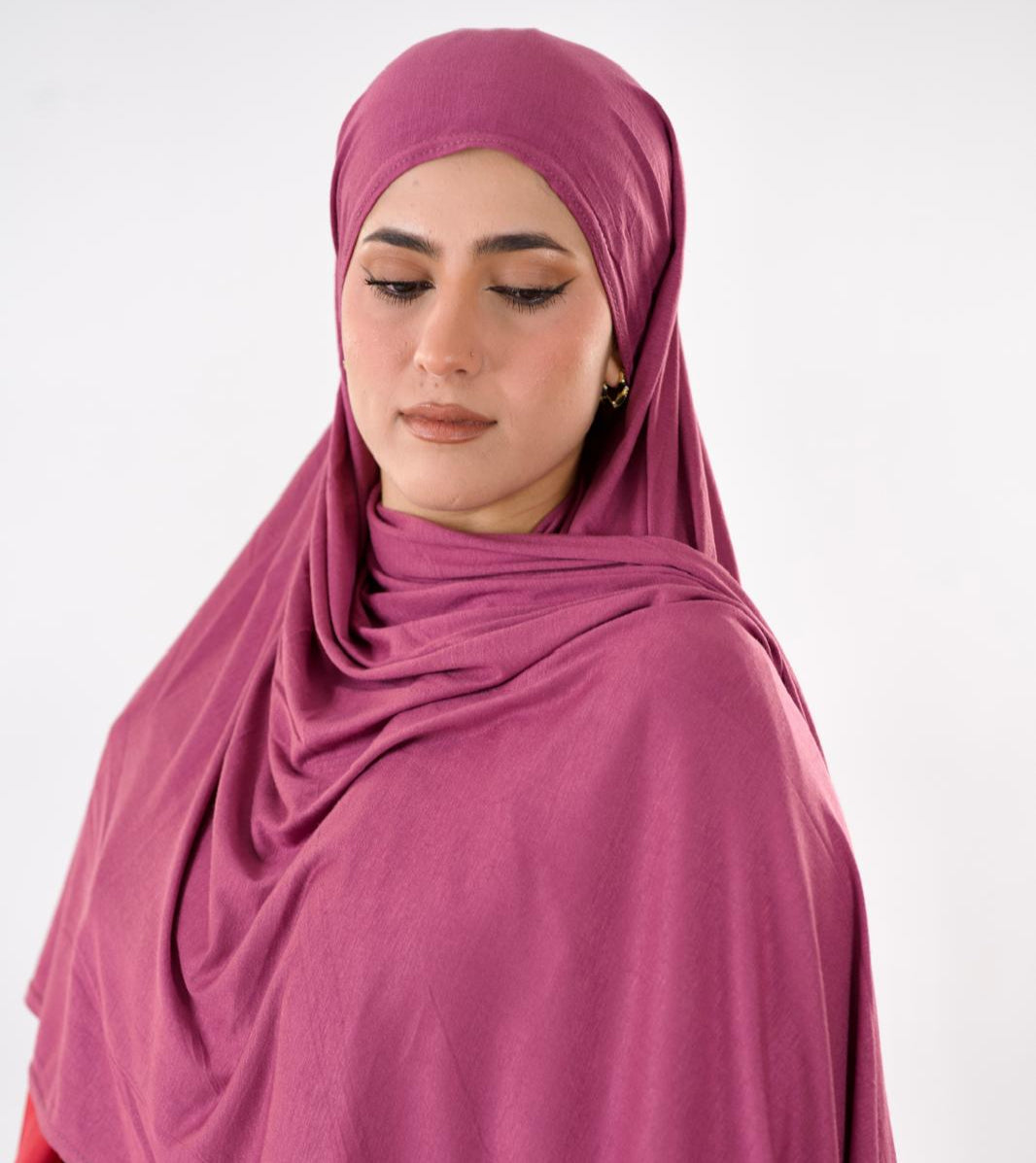 Premium Jersey Hijab — Rose Pink