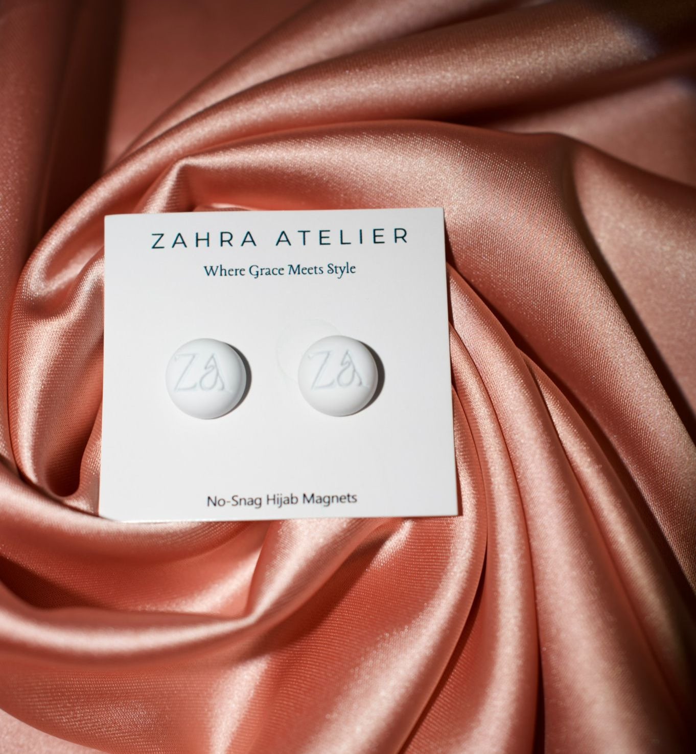 Ultra-Strong No-Snag Hijab Magnets — Matte White