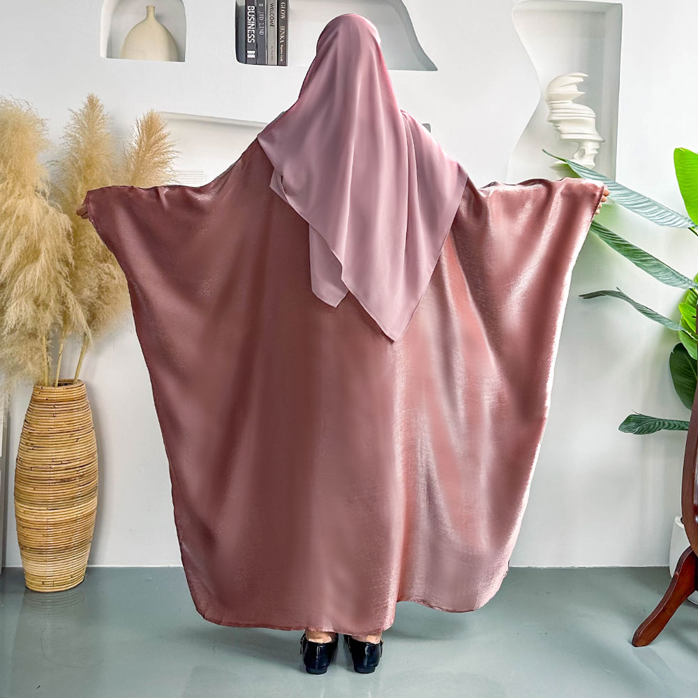 Opaline Butterfly Inner Tie Abaya - Pink Mauve