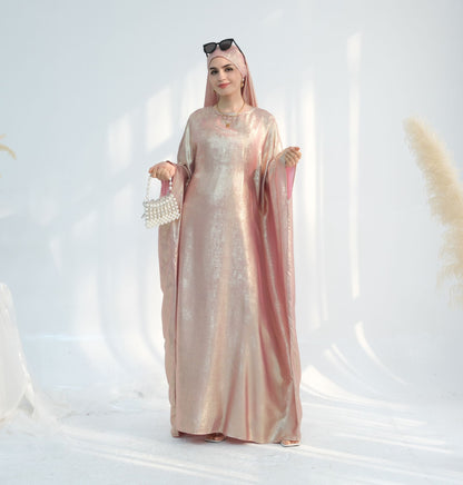 Celestial Mirage Abaya - Soft Blush