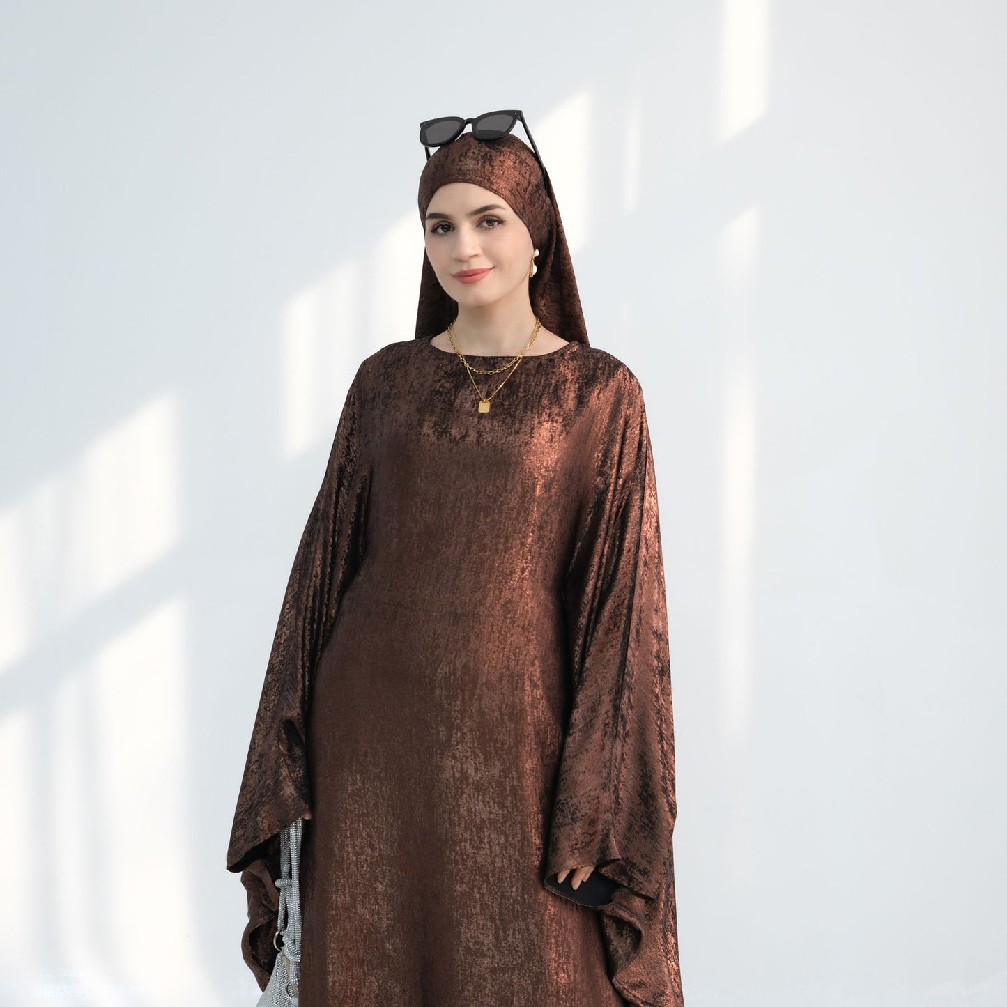 Celestial Mirage Abaya - Arabian Coffee
