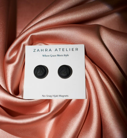 Ultra-Strong No-Snag Hijab Magnets — Matte Black