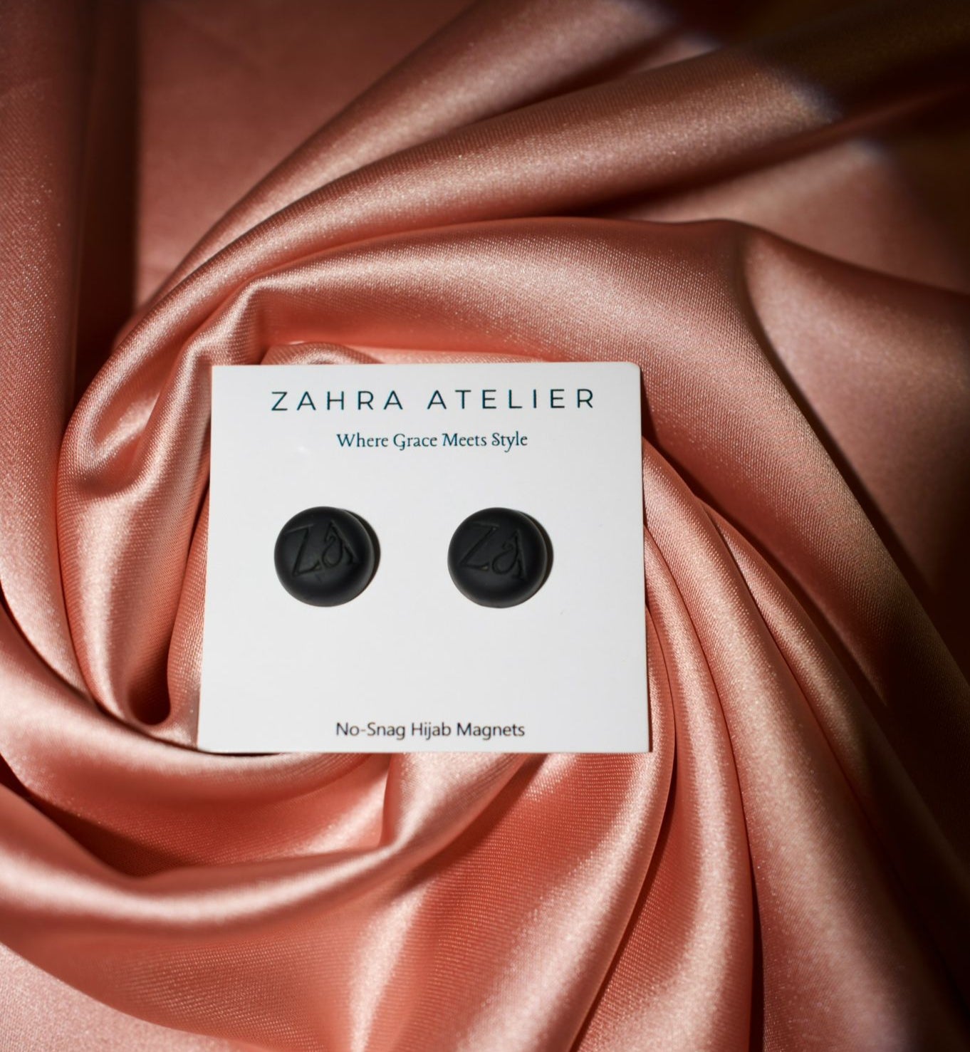 Ultra-Strong No-Snag Hijab Magnets — Matte Black