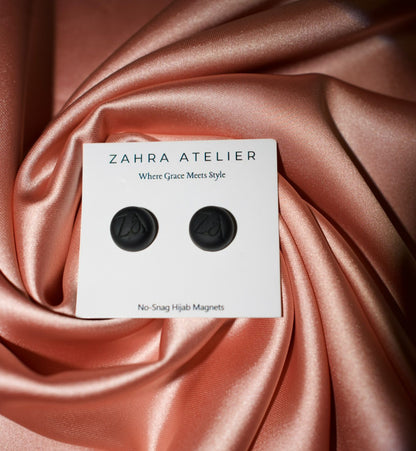 Ultra-Strong No-Snag Hijab Magnets — Matte Black