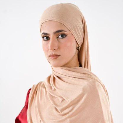 Premium Jersey Hijab — Terracotta Clay