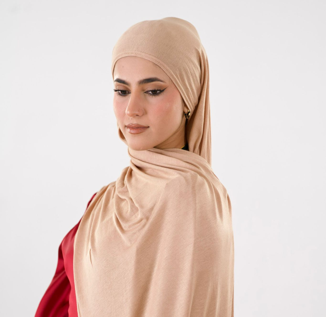 Premium Jersey Hijab — Terracotta Clay