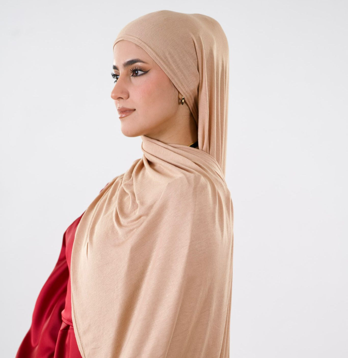 Premium Jersey Hijab — Terracotta Clay
