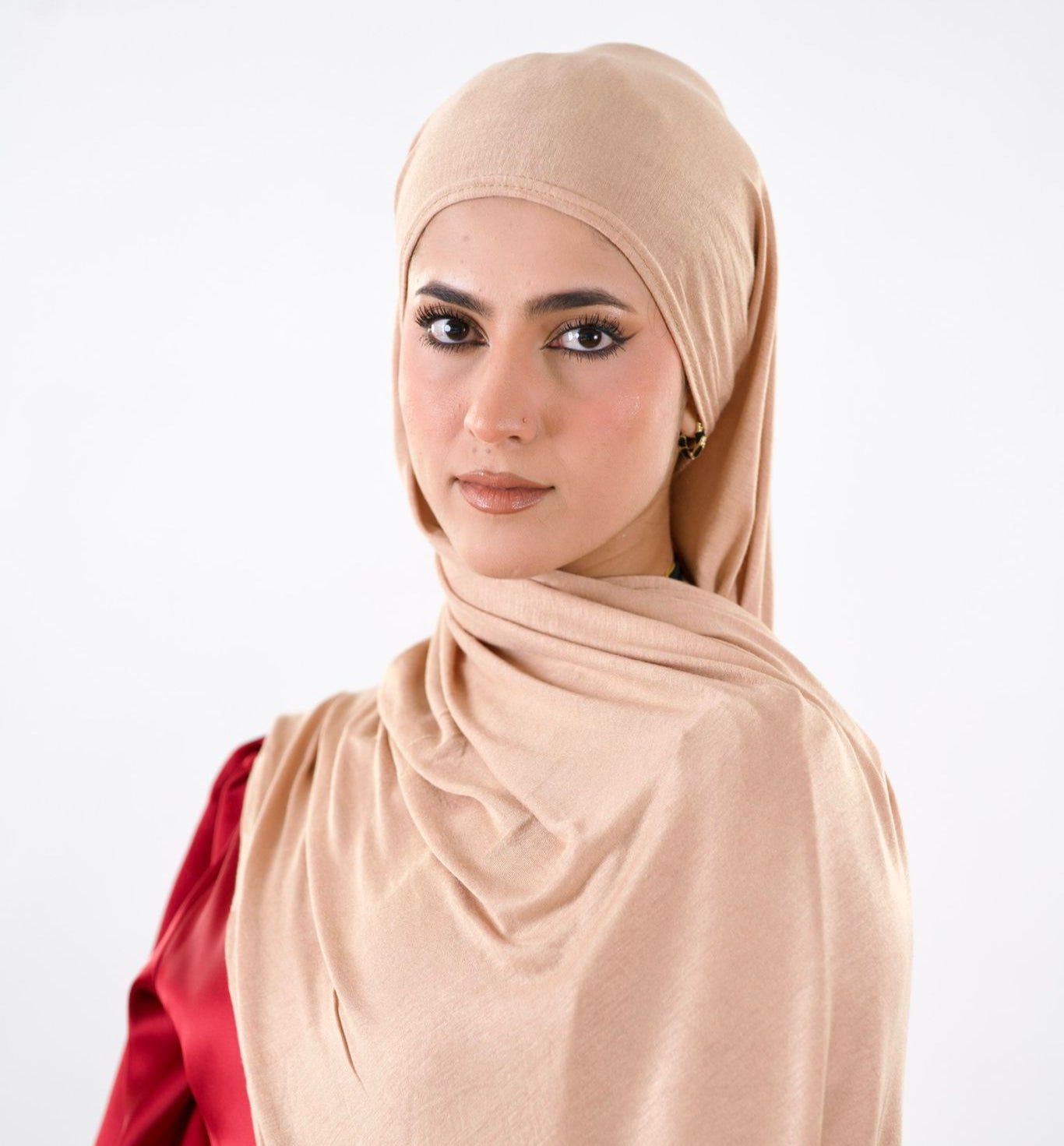 Premium Jersey Hijab — Terracotta Clay