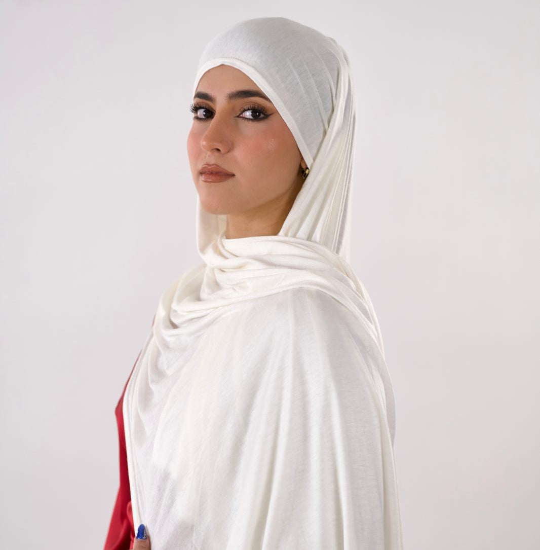 Premium Jersey Hijab — Cream