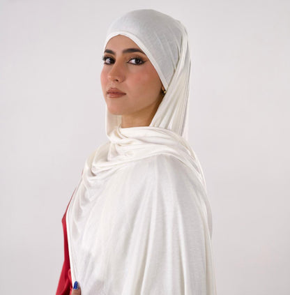 Premium Jersey Hijab — Cream
