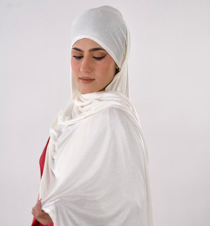 Premium Jersey Hijab — Cream