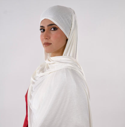 Premium Jersey Hijab — Cream