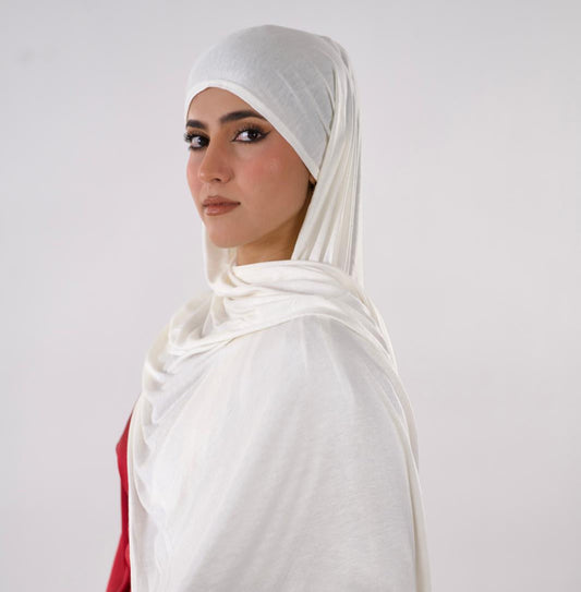 Premium Jersey Hijab — Cream
