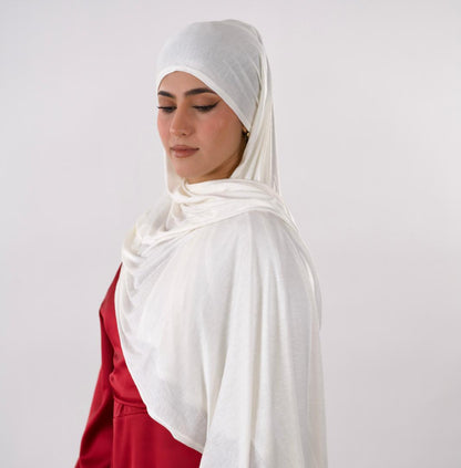 Premium Jersey Hijab — Cream