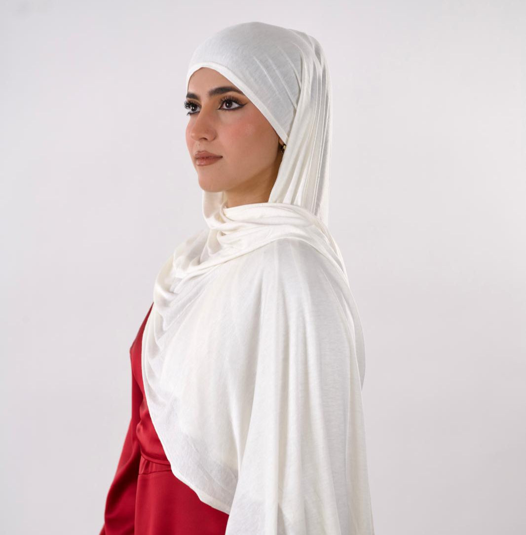 Premium Jersey Hijab — Cream