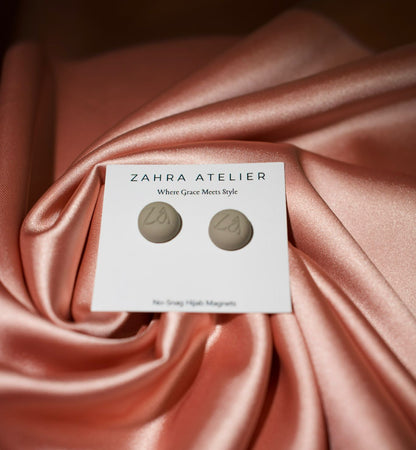 Ultra-Strong No-Snag Hijab Magnets — Matte Mud Grey