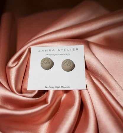 Ultra-Strong No-Snag Hijab Magnets — Matte Mud Grey