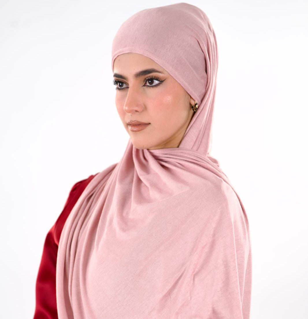 Premium Jersey Hijab — Dusty Pink