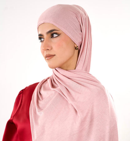 Premium Jersey Hijab — Dusty Pink