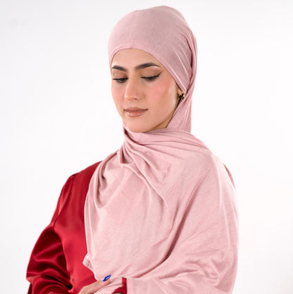 Premium Jersey Hijab — Dusty Pink