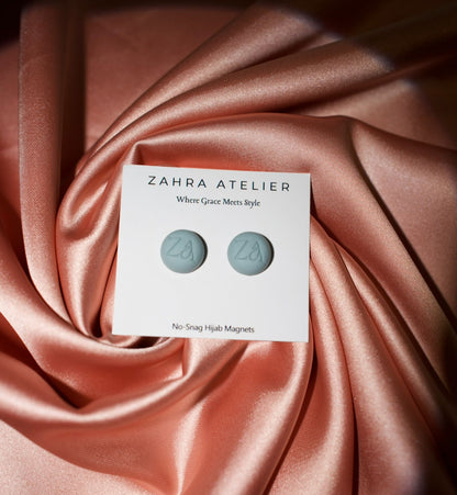 Ultra-Strong No-Snag Hijab Magnets — Matte Dusty Teal