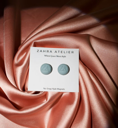 Ultra-Strong No-Snag Hijab Magnets — Matte Dusty Teal