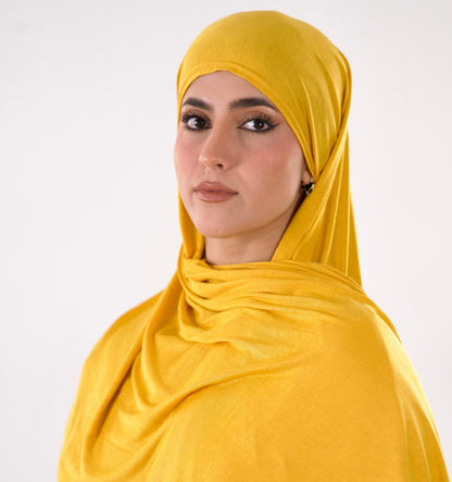 Premium Jersey Hijab — Gold
