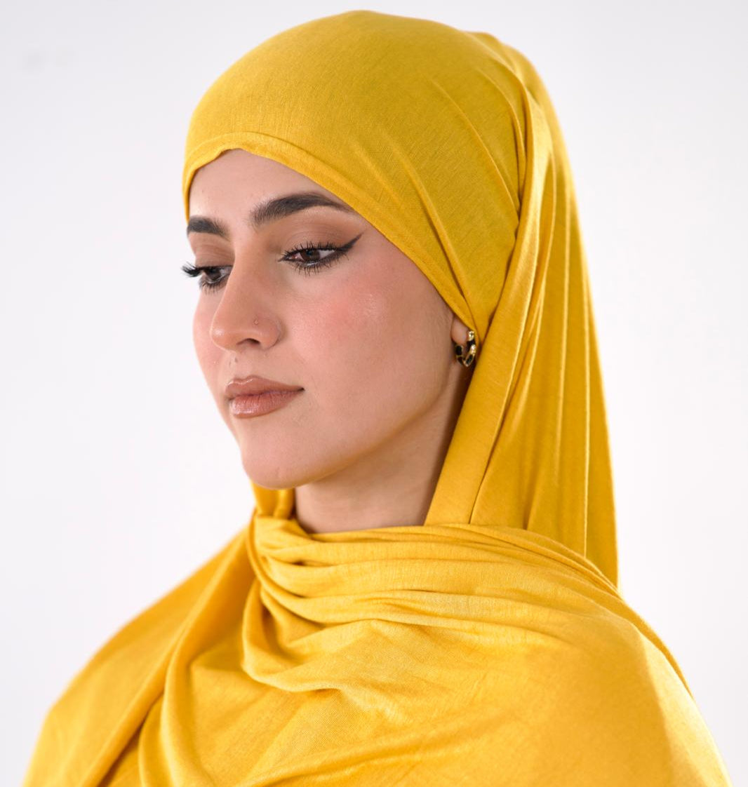 Premium Jersey Hijab — Gold