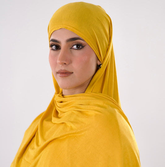 Premium Jersey Hijab — Gold