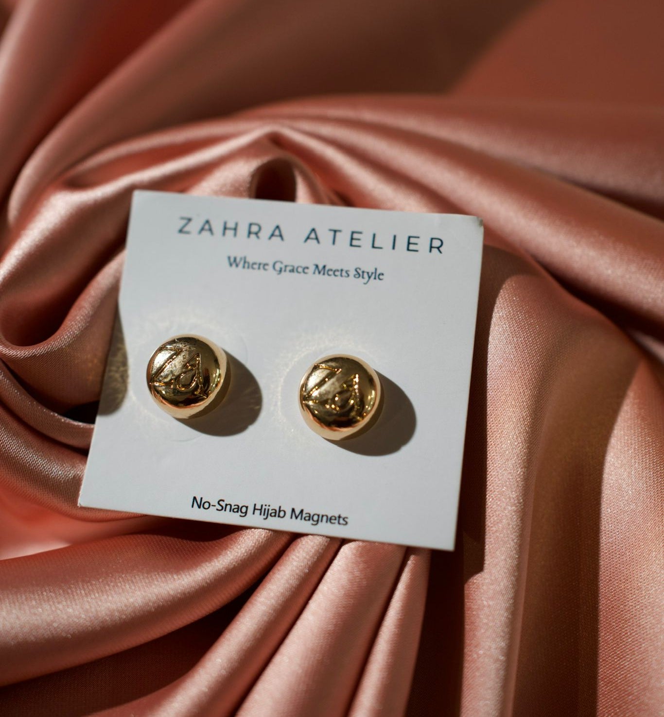 Ultra-Strong No-Snag Hijab Magnets — Metallic Gold