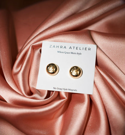 Ultra-Strong No-Snag Hijab Magnets — Metallic Gold