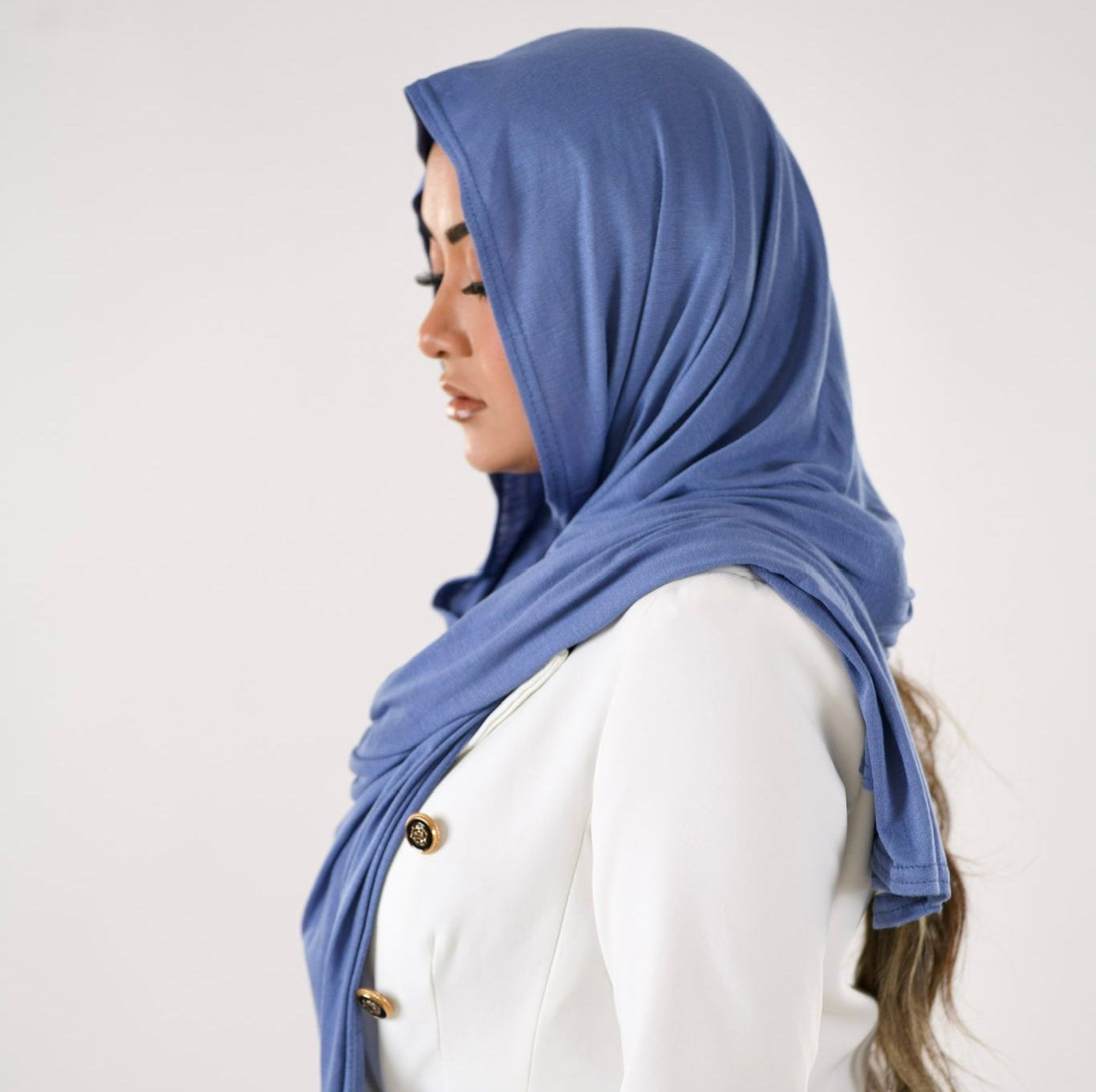 Premium Jersey Hijab — Jean Denim