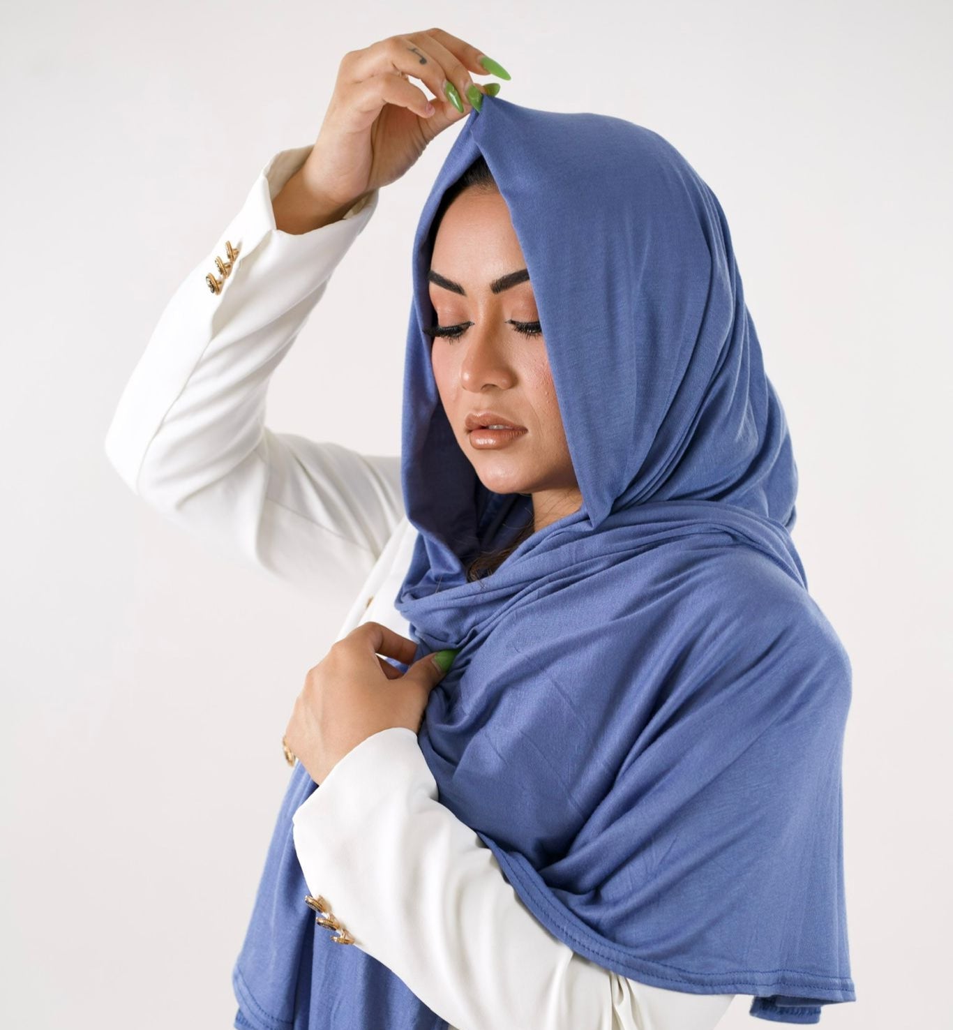 Premium Jersey Hijab — Jean Denim