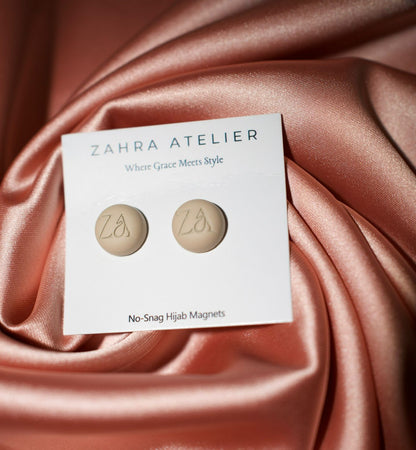 Ultra-Strong No-Snag Hijab Magnets — Matte Khaki