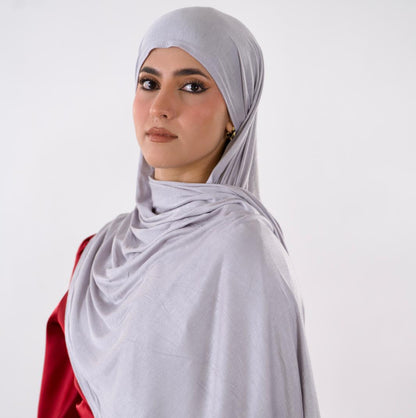 Premium Jersey Hijab — Light Grey