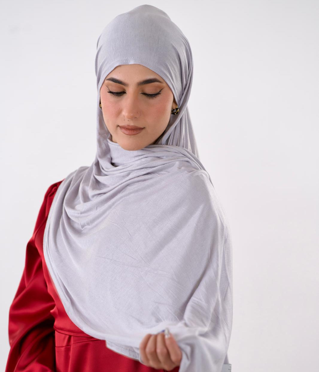 Premium Jersey Hijab — Light Grey
