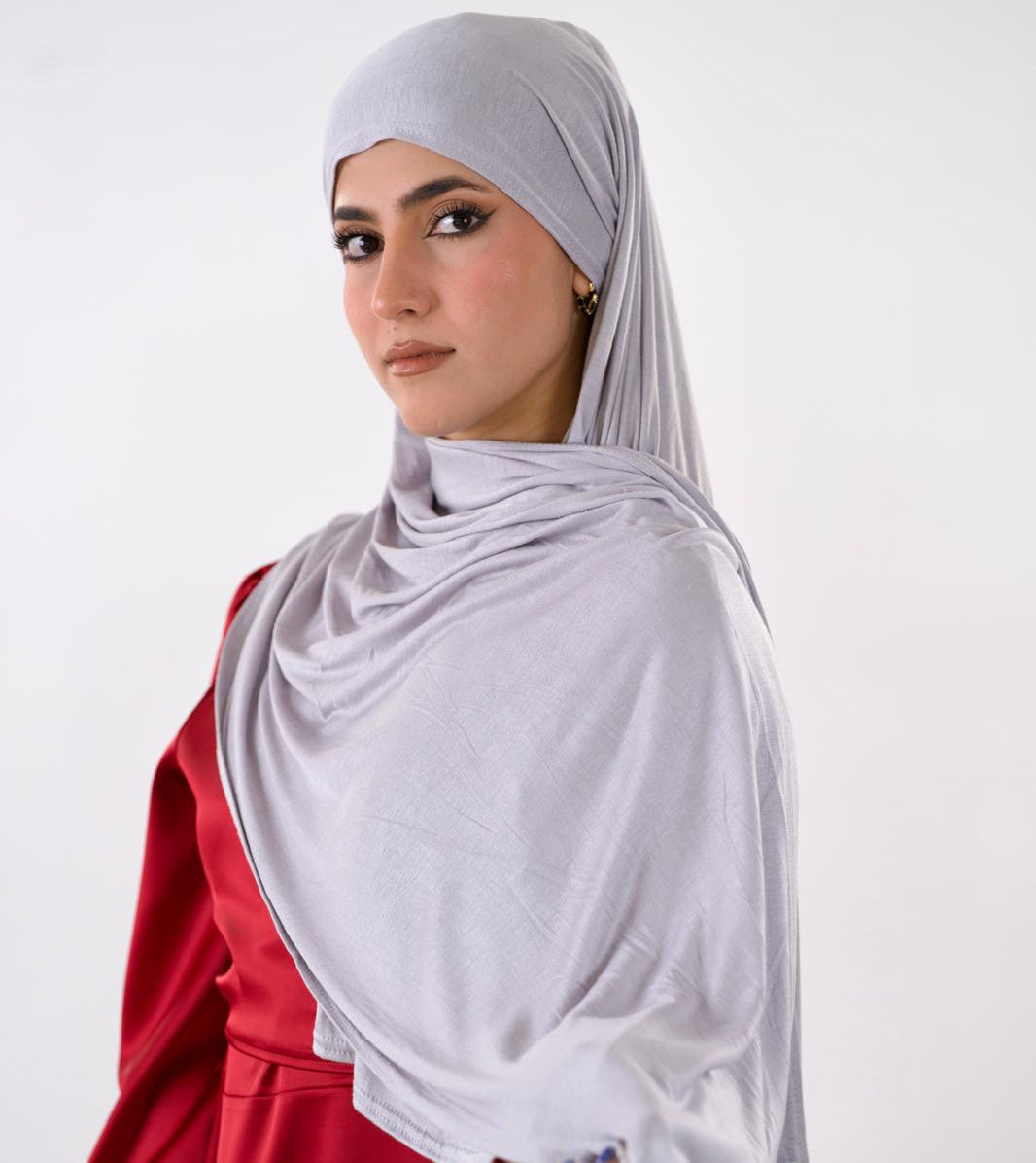 Premium Jersey Hijab — Light Grey