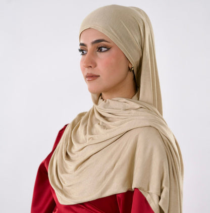 Premium Jersey Hijab — Linen Dust