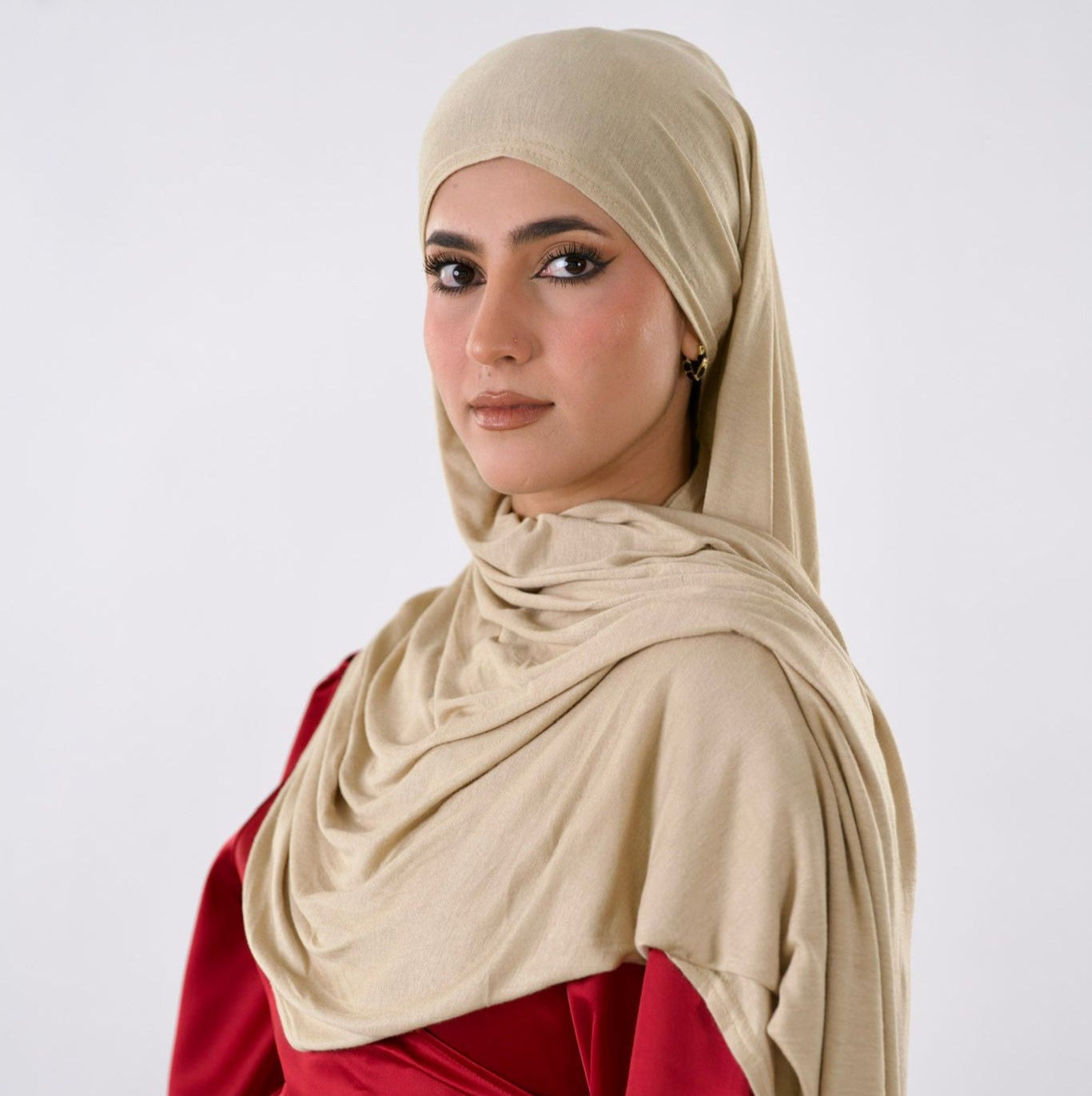 Premium Jersey Hijab — Linen Dust