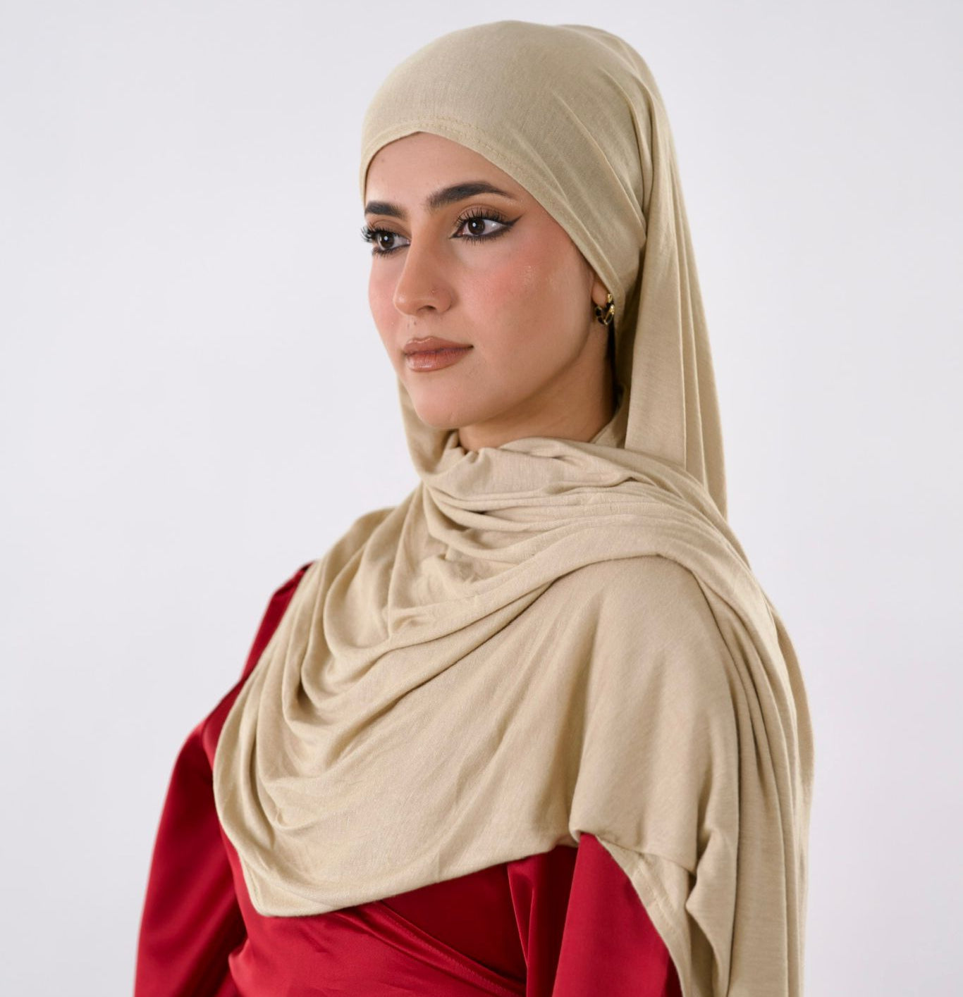 Premium Jersey Hijab — Linen Dust