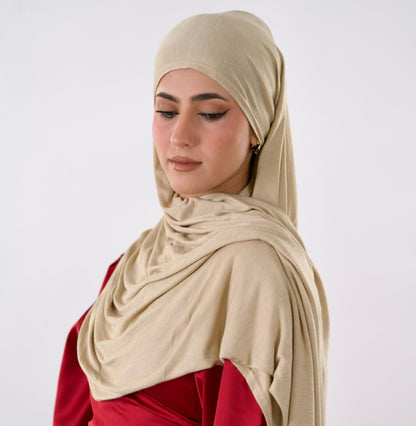 Premium Jersey Hijab — Linen Dust