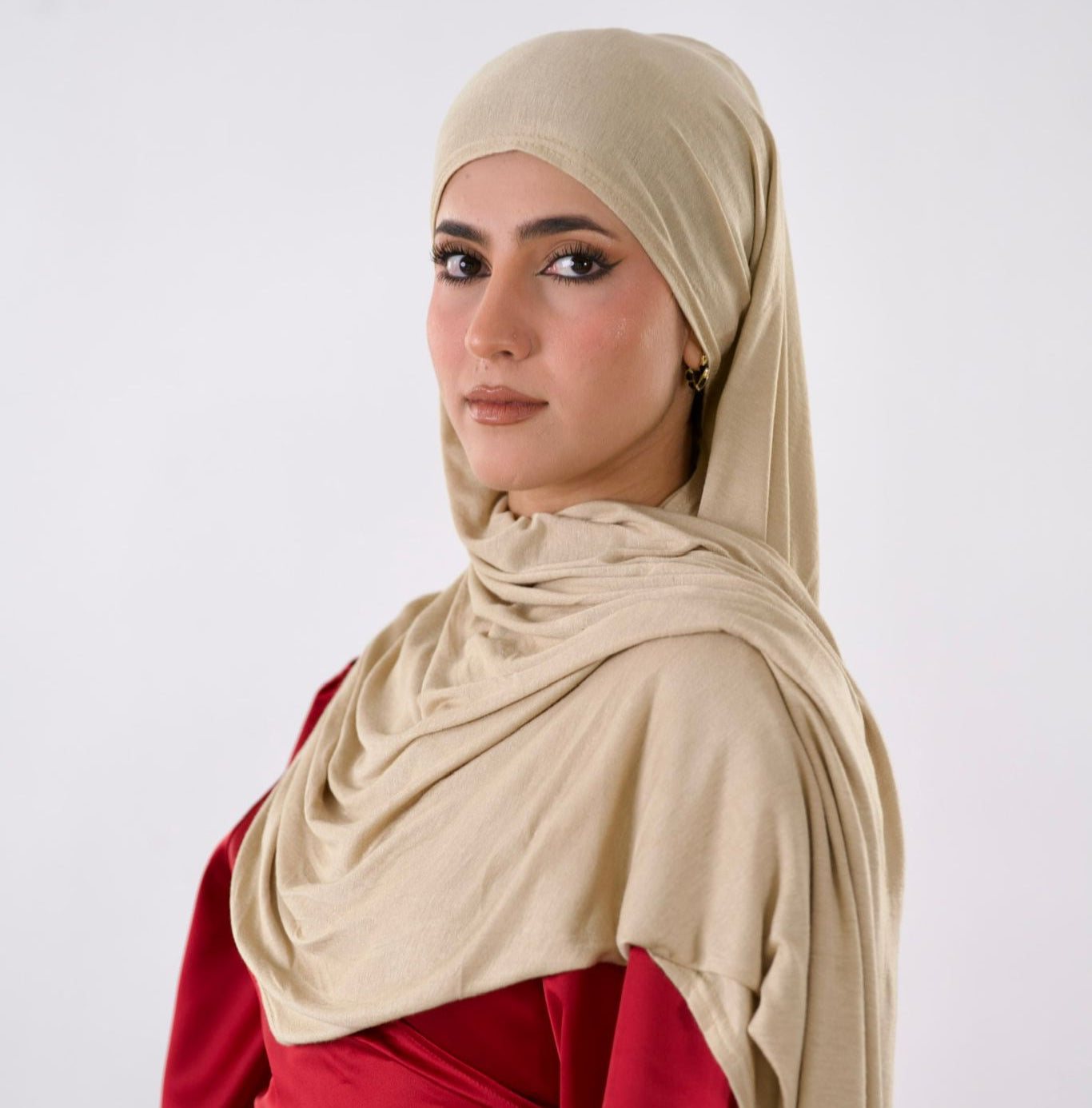 Premium Jersey Hijab — Linen Dust