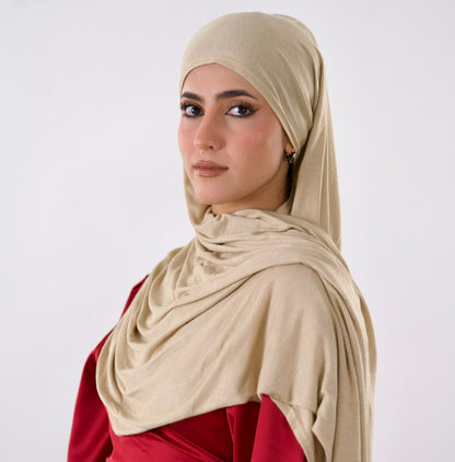 Premium Jersey Hijab — Linen Dust