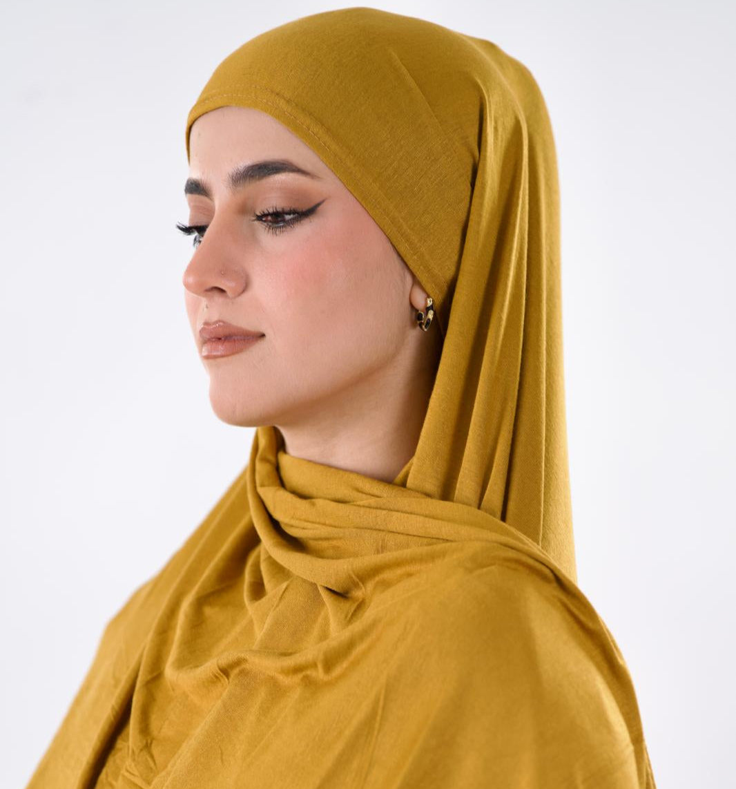 Premium Jersey Hijab — Mustard