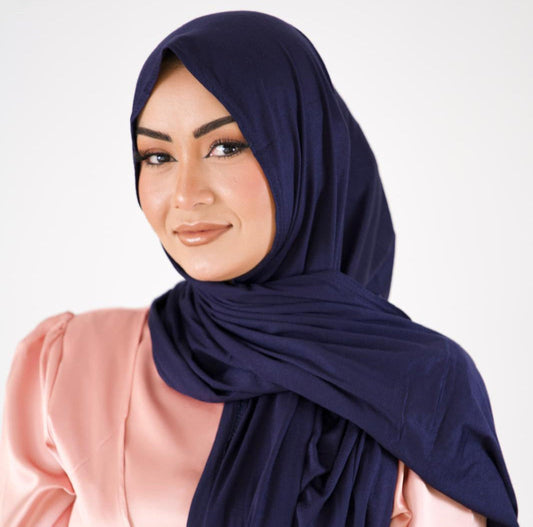 Premium Jersey Hijab — Navy