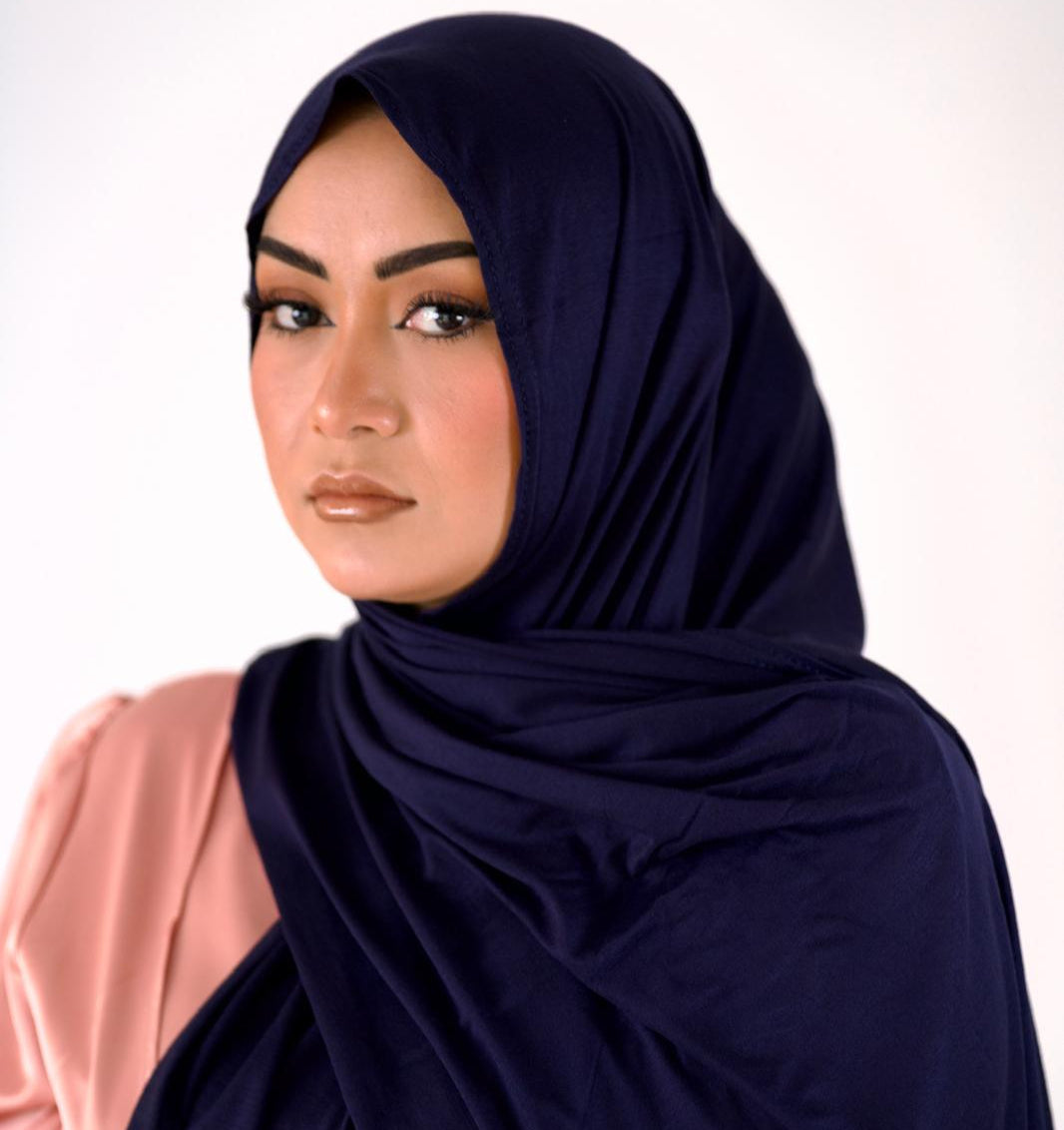 Premium Jersey Hijab — Navy